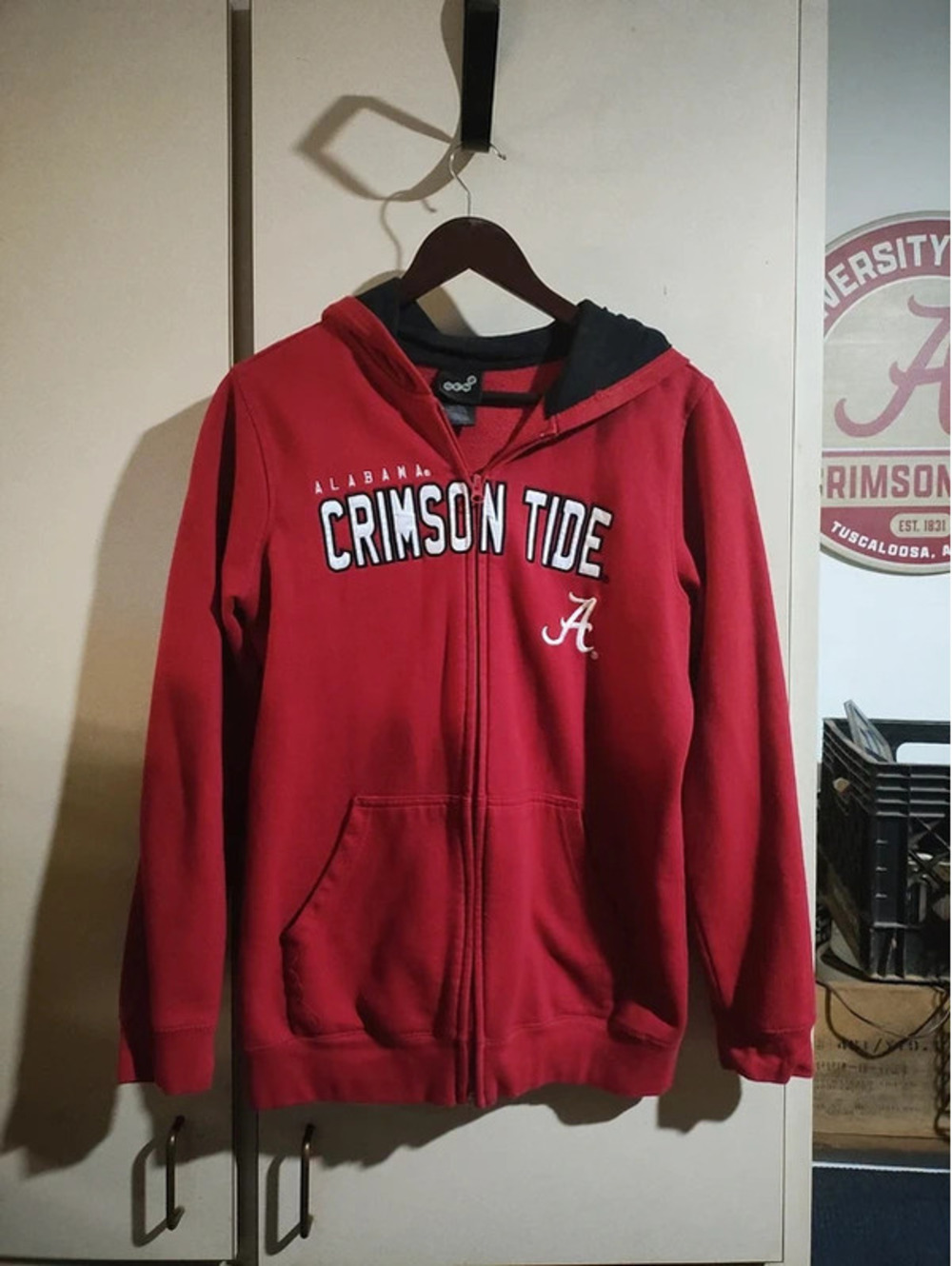 Alabama Crimson Tide zip up jacket hoodie size XL